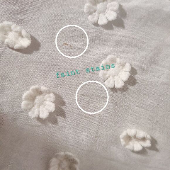 MILLY Minis Swim.Cover up 3D Flowers Ivory 100%cotton Size 10 years Beach Summer - Picture 5 of 10